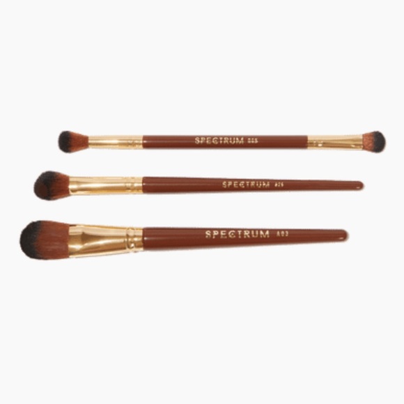 NWT Spectrum 3 Piece Make-Up Brush Set - Tortoiseshell - Picture 3 of 8